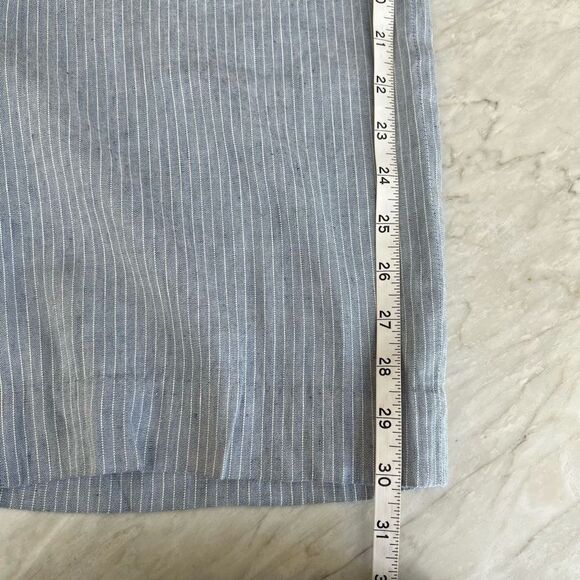 Club Monaco Striped Backless Jumpsuit chambray stripe linen blend size 2 NWT - Picture 11 of 11